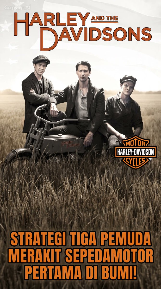 MichaelaPriska's tweet photo. Kisah nyata Bill Harley &amp; Davidson bersaudara merakit sepeda motor kustom pertama dari gudang kayu kecil. Nekat balapan maut demi uji mesin &amp; bangun kekaisaran otomotif Harley-Davidson! Kisah sejarah ikonik!
Tonton: 
https://t.co/97C53NhYHJ
#HarleyAndTheDavidsons #MichielHuisman https://t.co/aec1GxtIkB
