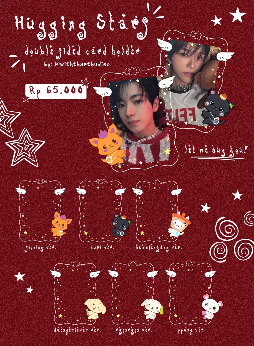 wishstarstudioo's tweet photo. ꒰ྀི১ OPEN PO CARD HOLDER NCT WISH ໒꒱ིྀ
✰ Hugging Stars ✰.ᐟ

𝘓𝘦𝘵 𝘺𝘰𝘶𝘳 𝘚𝘛𝘈𝘙𝘚 𝘨𝘦𝘵 𝘢 𝘤𝘩𝘢𝘯𝘤𝘦 𝘵𝘰 𝘨𝘦𝘵 𝘢 𝘩𝘶𝘨! ⸜(｡˃ ᵕ ˂ )⸝♡

𑣲 Rp65.000 Dp Rp30.000 
𑣲 inc all
𑣲 Open PO 5-19 Agustus 2026
𑣲 📍Tangerang Selatan
𑣲 Link: https://t.co/w529zPHGAD https://t.co/n2xRpDCJ2h