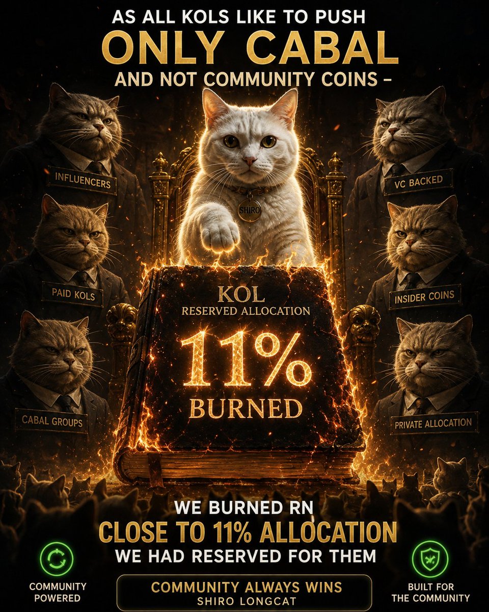 shiro_rhc's tweet photo. Shiro $longcat is for community.
@ponsdotfamily Should show some support to flip copy farm from kols on sushi from 2.2mil to under 300k. https://t.co/5oDM6Y0fG0