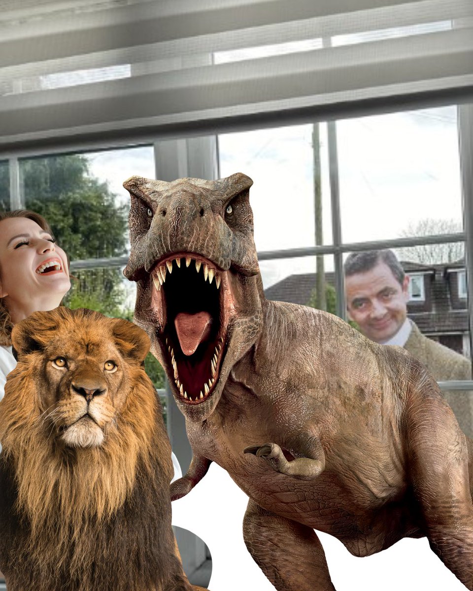 CutoutsStar's tweet photo. 🦁 Just me, a lion, a T. rex and Rowan Atkinson helping the kids choose their animal for Girl Guides and Scouts Animal Week.
#AnimalWeek #GirlGuides #Scouts #Lion #TRex #RowanAtkinson #StarCutouts https://t.co/M9rUgUHM5s