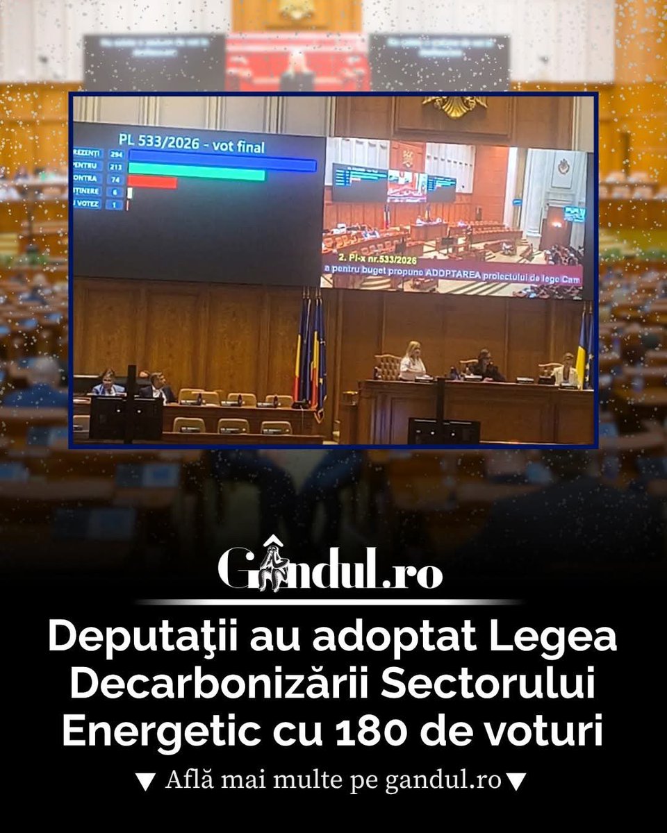 Alex41pr's tweet photo. Deputații au votat MODIFICAREA Legii Decarbonizării Sectorului Energetic, modificare care prevede ca minele de cărbuni să nu fie închise până în momentul în care există alternative viabile pentru producerea de energie.
 
PnL și UsR au votat împotrivă! Cei mai nenorociți. https://t.co/blMyjbYXix