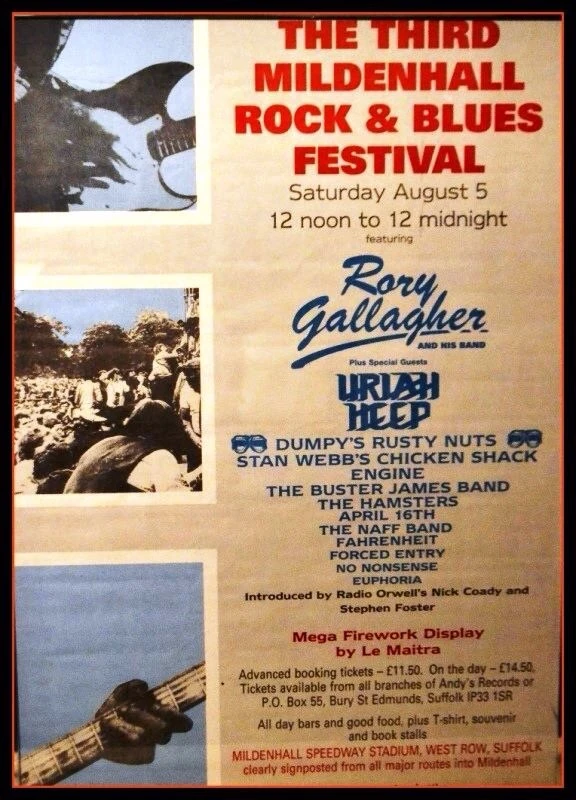 70sweekly's tweet photo. August 5, 1989: The 3rd Mildenhall Rock and Blues Festival, Mildenhall Stadium, Bury St. Edmunds, ENG https://t.co/hLcenLH0X0