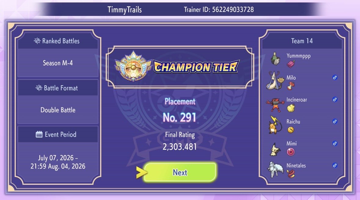TimmyTrails's tweet photo. Ended the season in champions tier! Was on a little get away with the girlfriend during the last few days so didn’t get to play much in the end of the season. Super glad I was able to hold onto champs tier still! https://t.co/2POhOgn5GV
