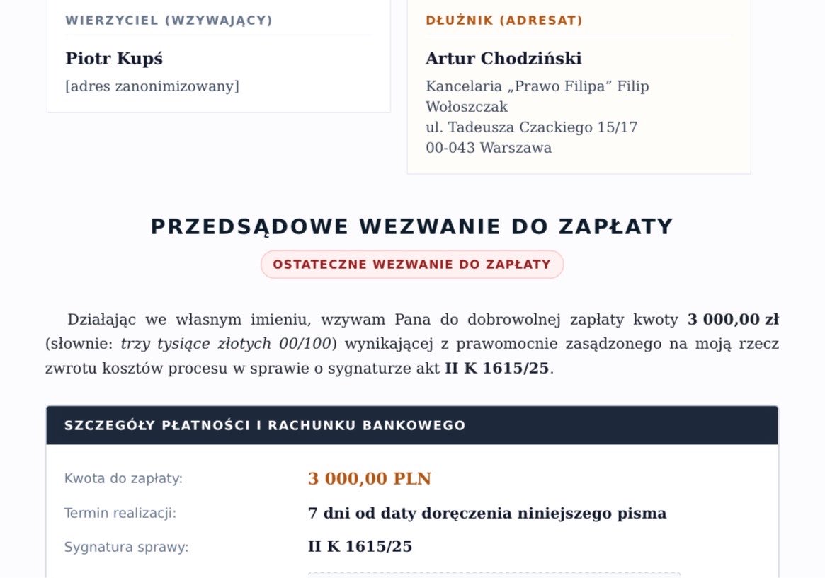 ToNiePrzejdzie's tweet photo. Dzień dobry panie @A_Chodzinski, dzień dobry panie @MrJohnBingham 

Wysłałem Panu zaproszenie do znajomych (syg akt II K 1615/25 &amp; XI Kz 564/26). 

Pozdrawiam. https://t.co/Vyc4x3tQYi