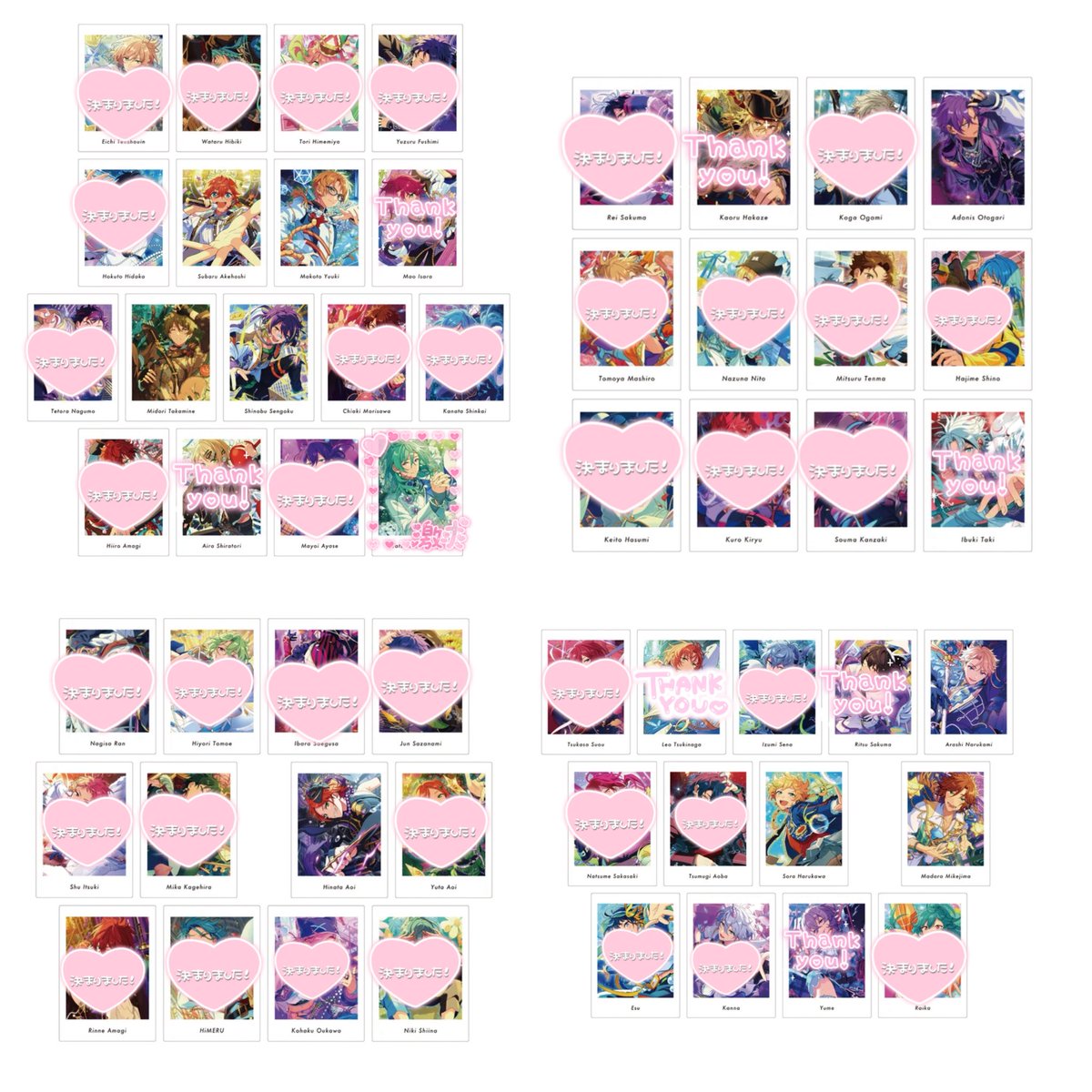 Y99958883's tweet photo. 【あんスタAぱしゃっつ】
求￤巽

譲￤スバル、真、翠、忍、アドニス、ひなた、       
       嵐、斑、宙

アニメイトにて、5BOX予約予定 https://t.co/KOtz1XGnLH