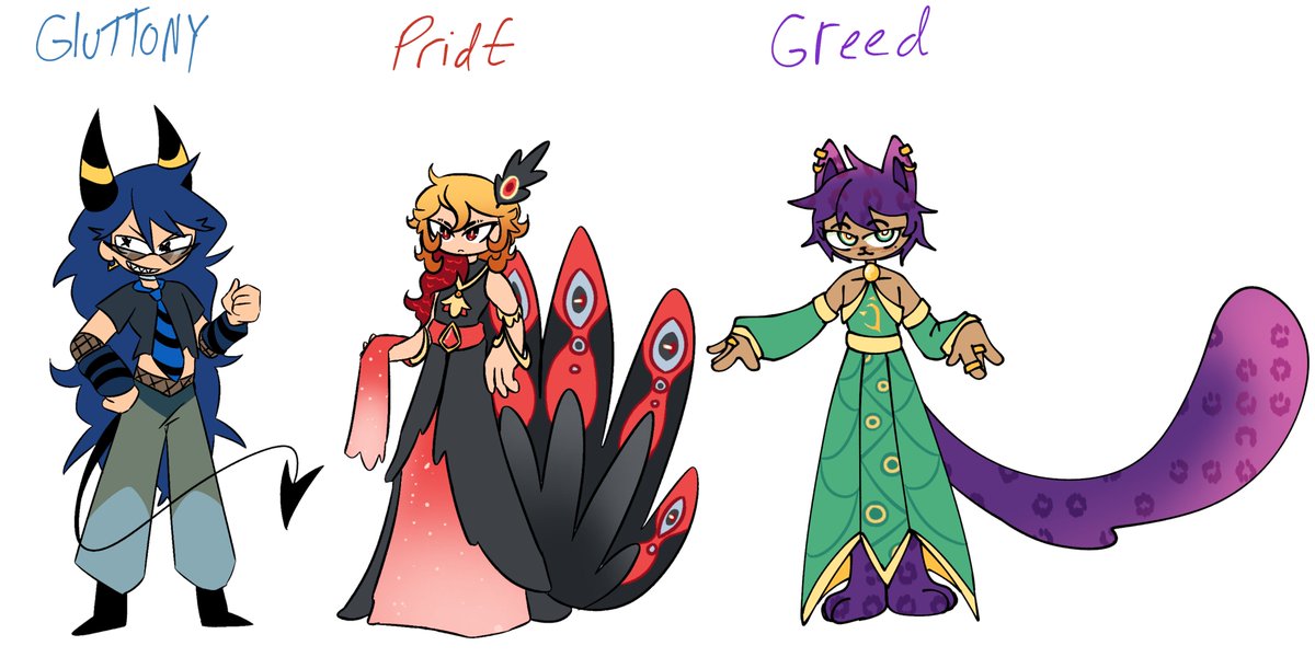 yourneigbourjon's tweet photo. Wanted to post my 7 sins designs since ive seen other people do it. Ik some are a bit cliche but this is how i invision them
#7sins #art https://t.co/dpq0CLkC2D