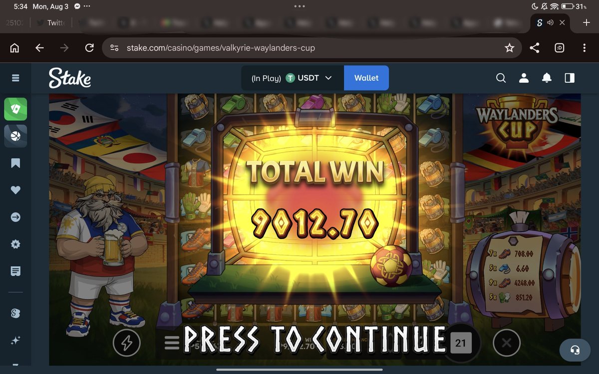 synk3th's tweet photo. YOOO HOLY SHIIII @ValkyrieXStudio THIS IS INSANEEEE I GOT THE MYTHIC BONUS ON THE 4TH SPIN. I HIT 3000X

WHO WOULD'VE THOUGHT THAT I'LL WIN $148 FROM A $0.04 BET!! 

THIS IS WHY WAYLANDERS CUP DESERVES THE TOP 10 SPOT!! I LOVE THIS SESSION. DOUBLE THIS NOWWWWW 🔥 https://t.co/XB2lbnwj6Z