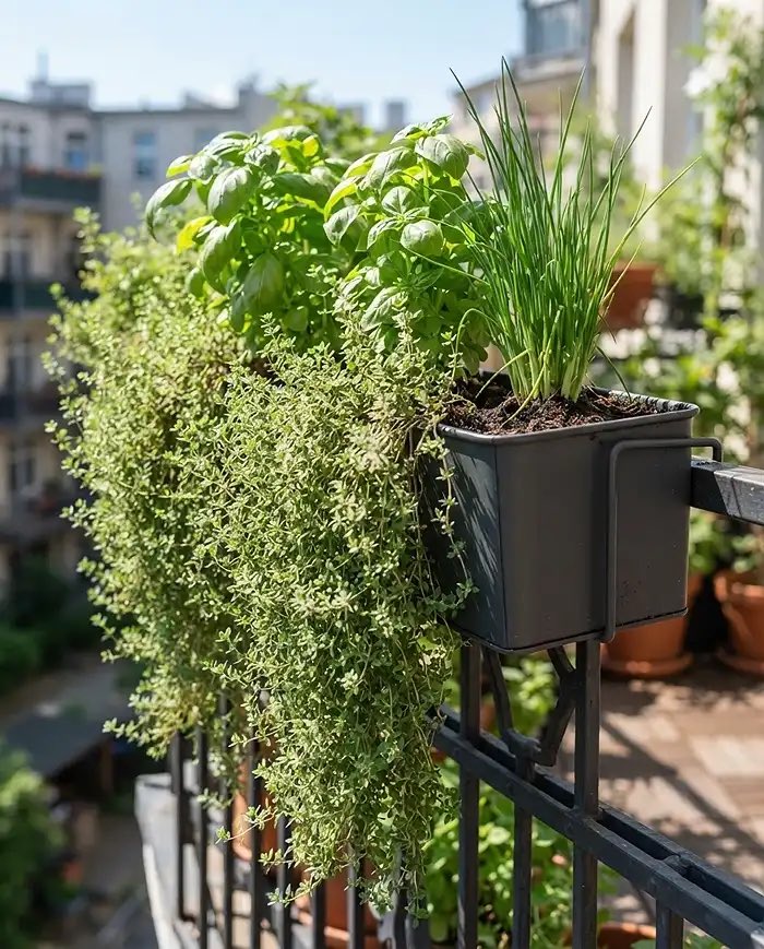 shavnyuyngah's tweet photo. 1. Balcony renters:

 • Rail planters: clip-on boxes for lettuce, spinach, arugula. South-facing rail gets you 6+ hours of sun. https://t.co/RUjRZJRRjH