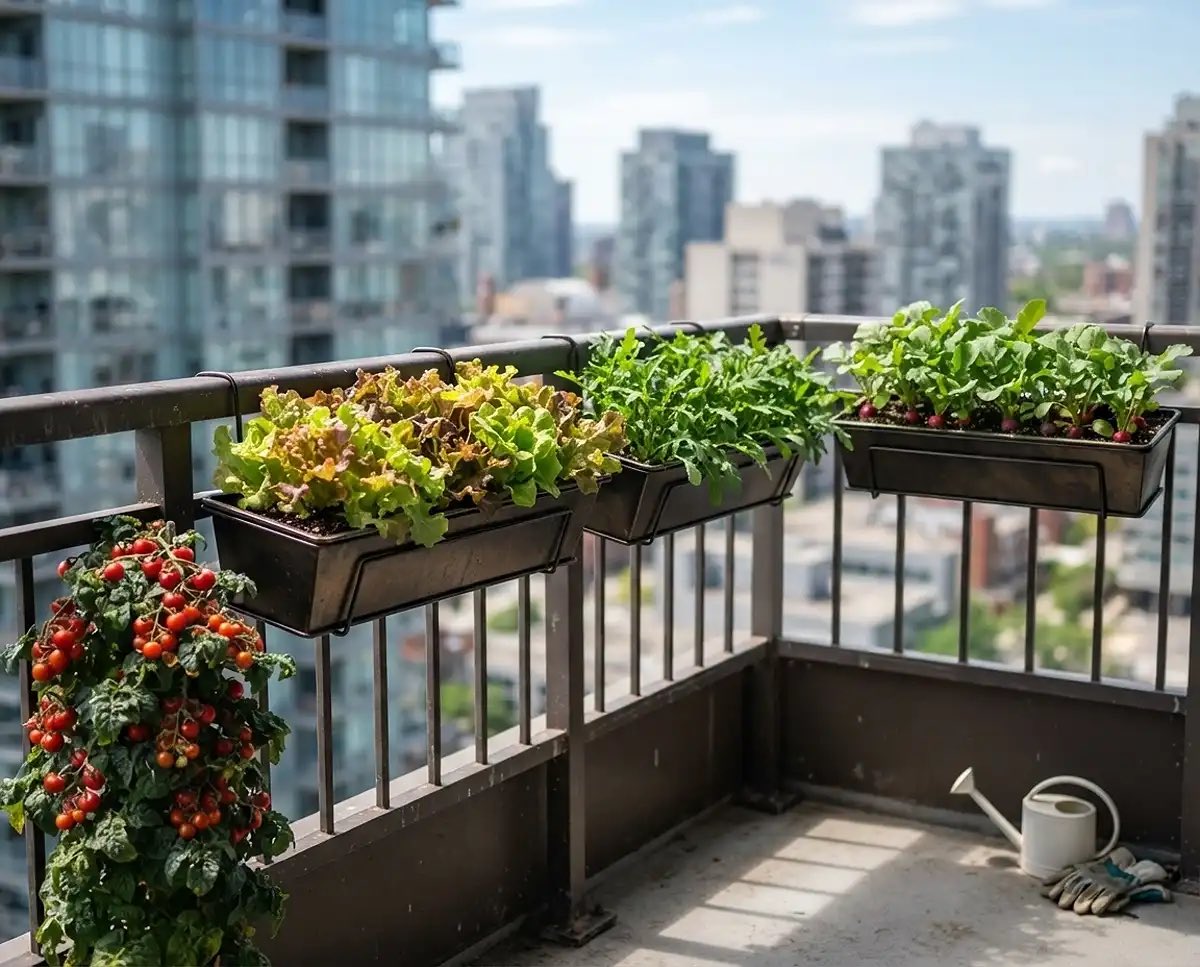 shavnyuyngah's tweet photo. 1. Balcony renters:

 • Rail planters: clip-on boxes for lettuce, spinach, arugula. South-facing rail gets you 6+ hours of sun. https://t.co/RUjRZJRRjH