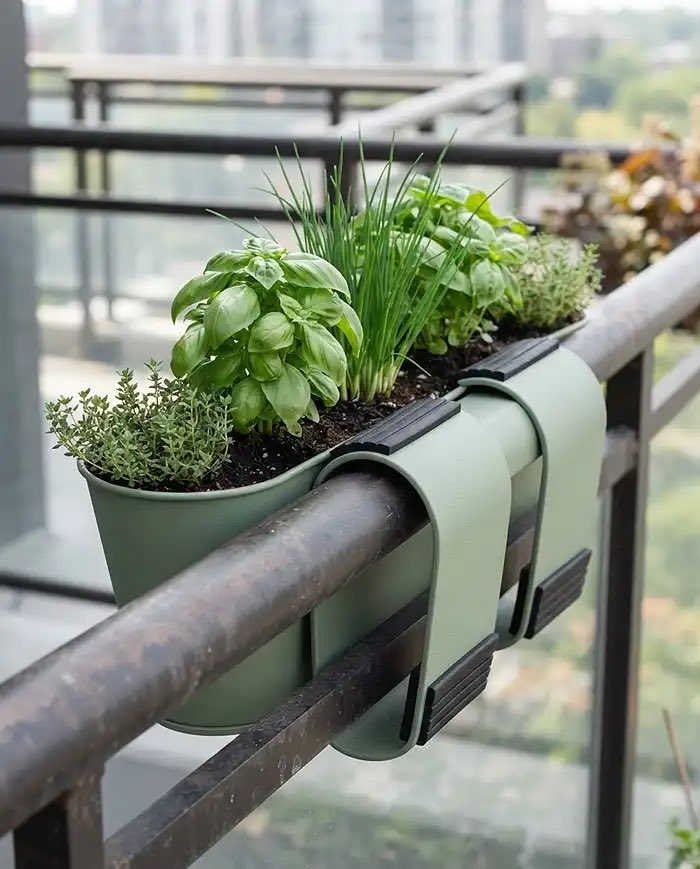 shavnyuyngah's tweet photo. 1. Balcony renters:

 • Rail planters: clip-on boxes for lettuce, spinach, arugula. South-facing rail gets you 6+ hours of sun. https://t.co/RUjRZJRRjH
