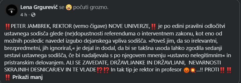 gasblazic's tweet photo. Zanimivo. Tisti znani citat dr. Petra Jambreka za @Demokracija1 oz. oddajo #Beremo na @Nova24TV (@Metod_Berlec) je očitno že opazila svobodnjaška Lena.
Zavohali so nevarnost, ki pa so jo dejansko ustvarili sami leta 1998, ko so brutalno nasprotovali odločbi @UstavnoSodisce glede volilnih sistemov, Potrčev "kompromisni predlog" pa je z dvotretjinsko večino zaobšel tako referendum kot US.
Res pa je, da je Jambrek izrekel tole že nekaj tednov prej, preden je odločba US sploh postala znana.