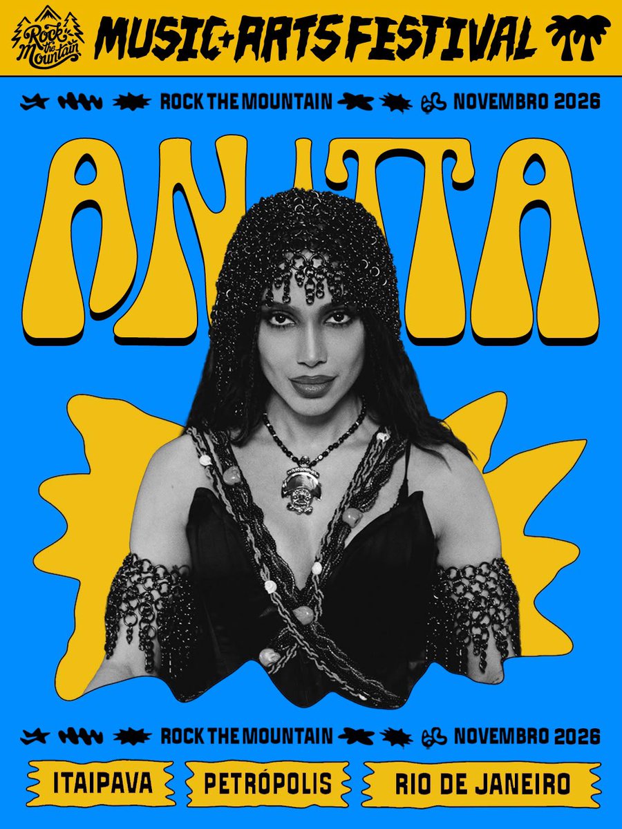 HugoGloss's tweet photo. Exclusivo! @Anitta é anunciada como headliner do @rockthemountain 2026! O festival ocorre em dois finais de semana: 30, 31 de outubro e 1º de novembro, e 6, 7 e 8 de novembro, em Petrópolis, no Rio de Janeiro. Quem vamos?! https://t.co/OIQhiEDACq