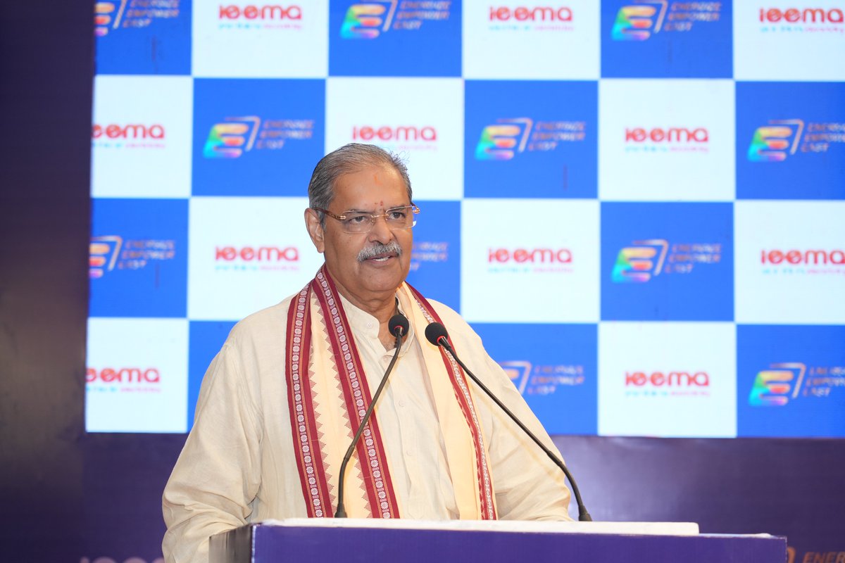 OPTCL_Odisha's tweet photo. At the #IEEMA Conference, Hon'ble Dy CM & Energy Minister, Govt. of Odisha, Shri Kanak Vardhan Singh Deo highlighted Odisha's vision to become India's #EnergyGrowthEngine, targeting nearly 11 GW of renewable energy by 2030. https://t.co/o4LzVEbt2y