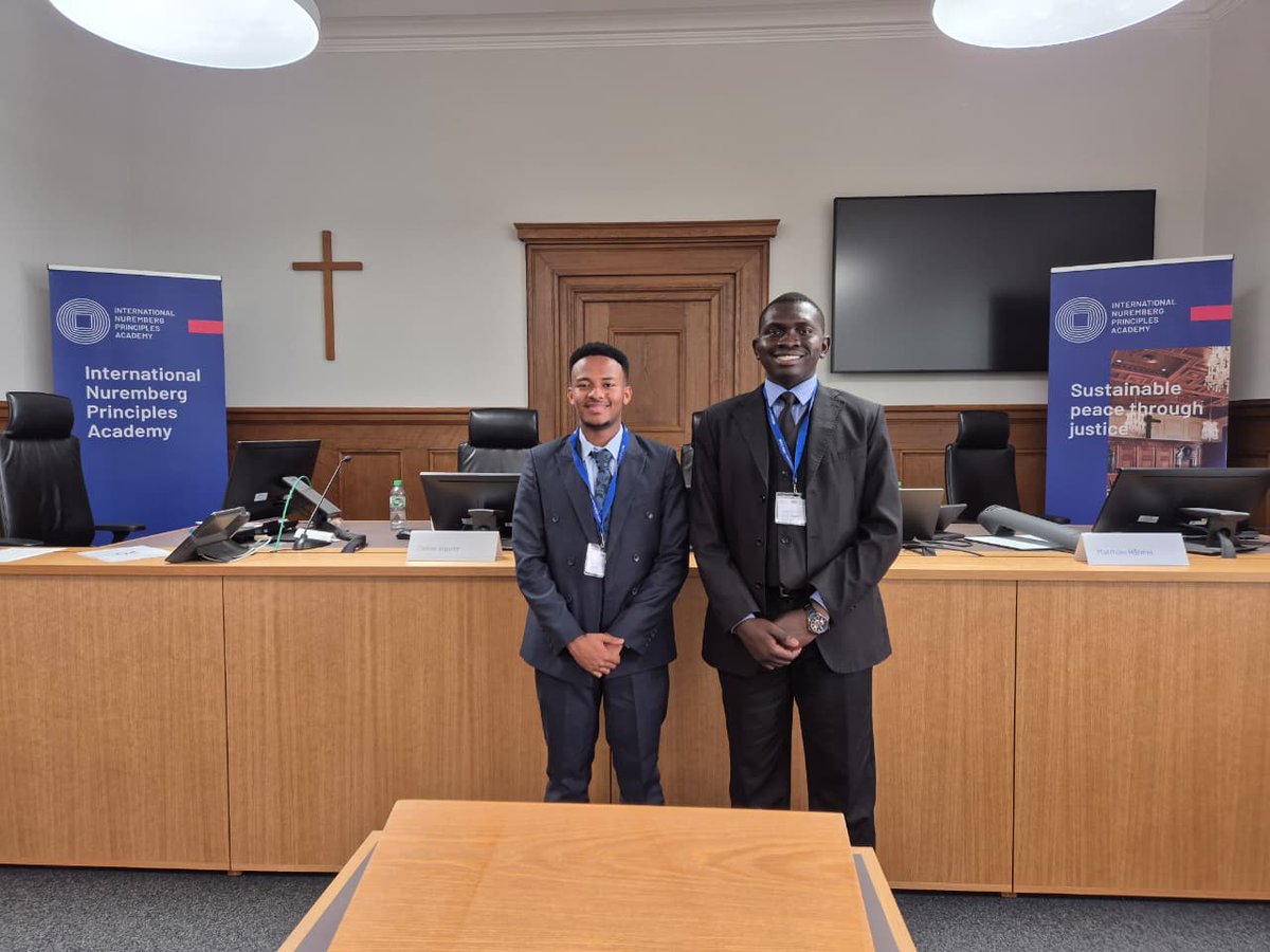 DiscoverJKUAT's tweet photo. Three law students from Jomo Kenyatta University of Agriculture and Technology (JKUAT) represented the University at the Global Rounds of the Nuremberg International Criminal Law Moot Court Competition, held at the historic Palace of Justice in Nuremberg, Germany, from July 22 to 25, 2026.

The JKUAT team, comprising Sewe James Philip Goro, Dennis Kaboro and Kelvin Mutua, all third-year Bachelor of Laws (LL.B.) students, competed alongside leading universities from around the world, showcasing their advocacy, legal research and oral argument skills on the international stage.

JKUAT was among 44 teams selected from an initial field of 120 to take part in the Global Rounds and one of only two Kenyan universities to qualify for the prestigious competition. The team’s written memorials were highly ranked, earning them a place among the world’s top-performing teams. ^DP

https://t.co/nxJLIiJBA4

@karen_jkuat 
#JKUATPAUGrad2026