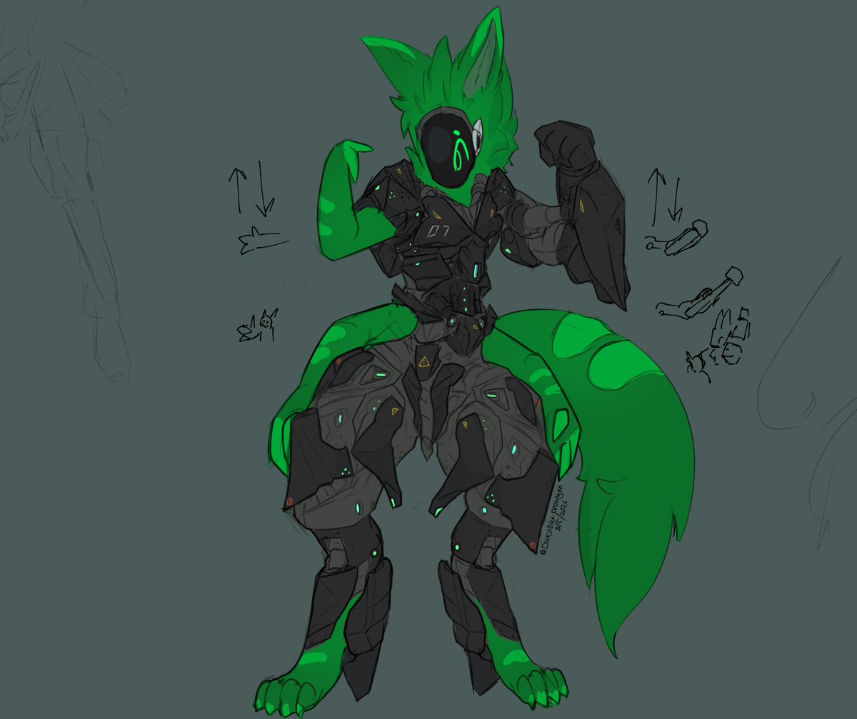 dukobutprotogen's tweet photo. he thinks he can punch with his regular arm as strong as with his *suspiciously familiar* hydraulic piston fist

he's actively rejecting any other limb replacements

one may say he'd be suitable for some sort of robot boxing https://t.co/gSCA6mjJ32