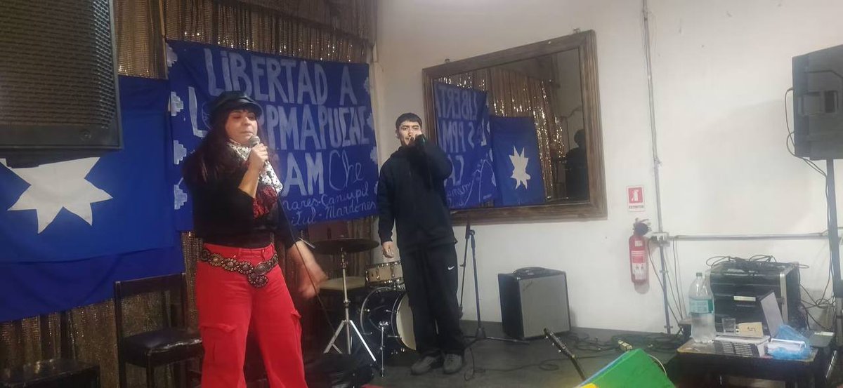 CatMapuche's tweet photo. Acte solidari amb Juan Carlos Mardones, Pres Polític Maputxe de la CAM, que l'Estat de Xile va condemnar a 15 anys 354 dies de presidi efectiu al Cas Lautaro https://t.co/cUBkWkPxGF