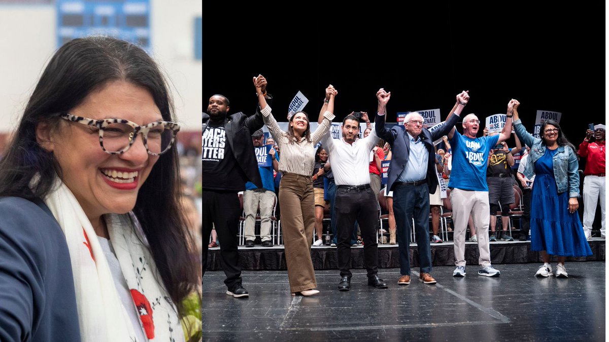 FoxNews's tweet photo. JUST IN: Squad socialist Rashida Tlaib clinches the Democratic primary in Michigan's 12th Congressional District and is headed to the general election in November.

The far-left congresswoman and proud Democratic Socialists of America member, secures her party's nomination as she seeks another term representing the Detroit-area district.