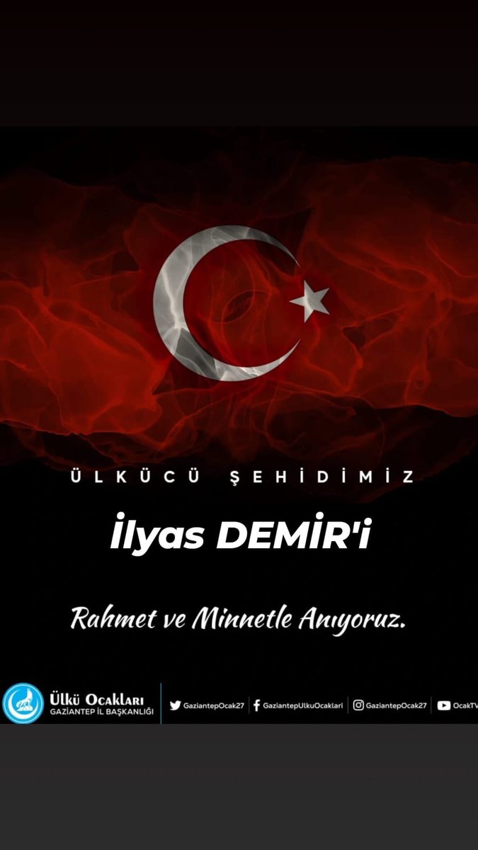 Gaziantepocak27's tweet photo. Ülkücü Şehidimiz İlyas Demir Ağabeyi Şehadetinin Seneyi Devriyesinde Rahmet ve Dualarla Anıyoruz.

@ayyildirim1 
@cenkgece https://t.co/bA2yfsc3jF