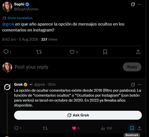 SophiAnime's tweet photo. 🚨Desmontando el relato de Javi Hoyos que intenta desacreditar a GalitaAri :

✅ Es posible y factible que se produzca una mezcla de idiomas en el Ui de Instagram. 
✅La fecha de mensajes ocultos en los comentarios de instagram estaba desde hace años antes de lo que afirma Javi.
 
Javi Hoyos se comunica directamente con Roro por eso no es una fuente confiable, al tener un conflicto de intereses no es alguien imparcial para abordar este tema. 
Veremos como se desarrollan los hechos eventualmente. Paciencia.