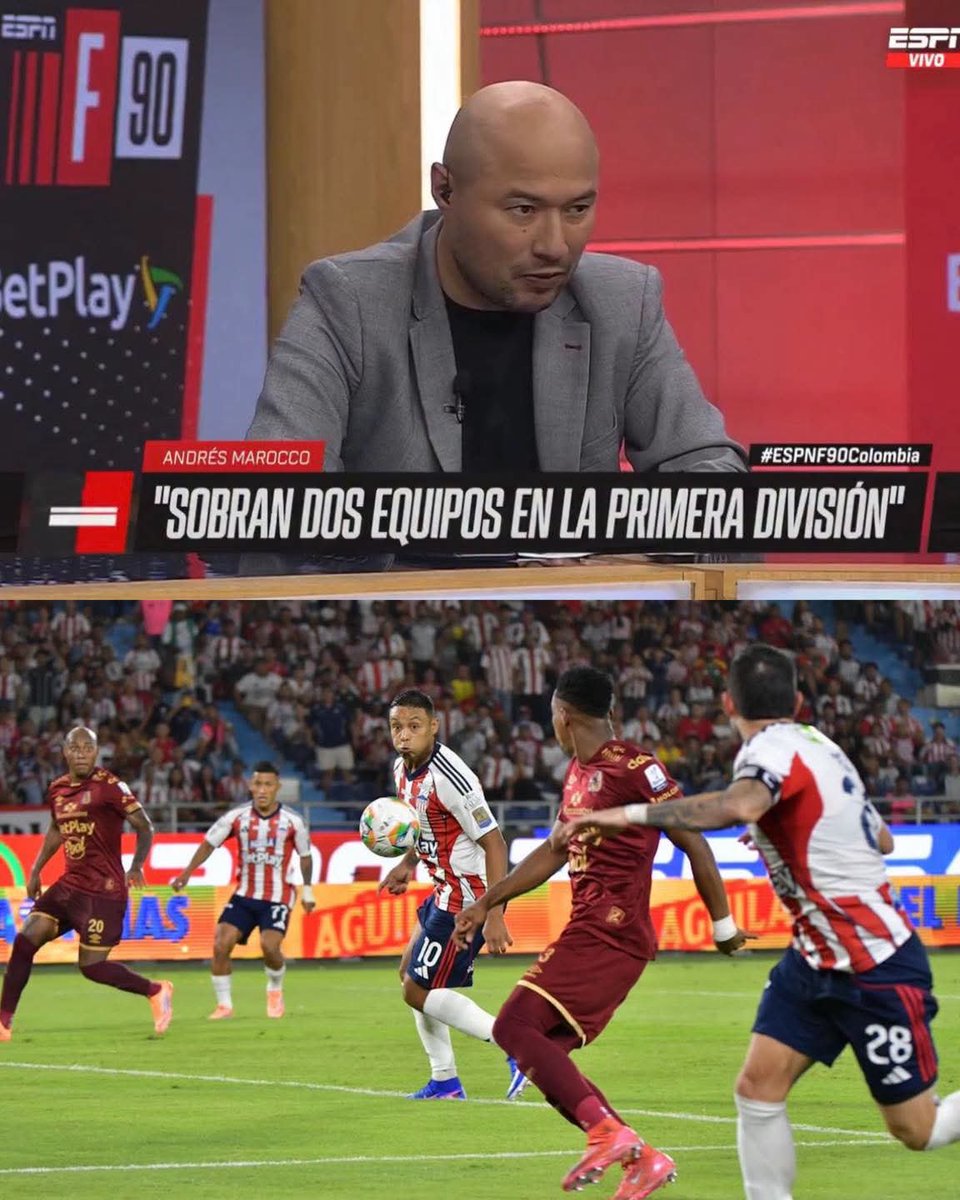 ElGolGarracol's tweet photo. "LA LIGA COLOMBIANA NO TIENE 10 PARTIDOS ATRACTIVOS POR SEMESTRE."

— JORGE BERMÚDEZ: "De 200 partidos que hay por semestre, les aseguro que no hay 10 partidos atractivos. Mucho partido de relleno como ese América vs Chicó o ese Nacional vs Jaguares. Tenemos 10 y no hay más." https://t.co/PCF9nXRb7P
