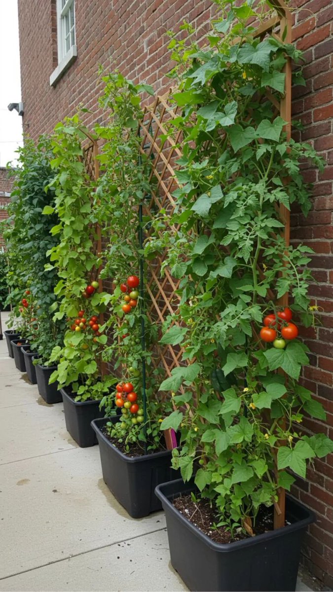 shavnyuyngah's tweet photo. • Vertical pallets: lean a pallet against the wall, fill slats with soil, plant leaf greens top to bottom. https://t.co/Ork0Auz2nl