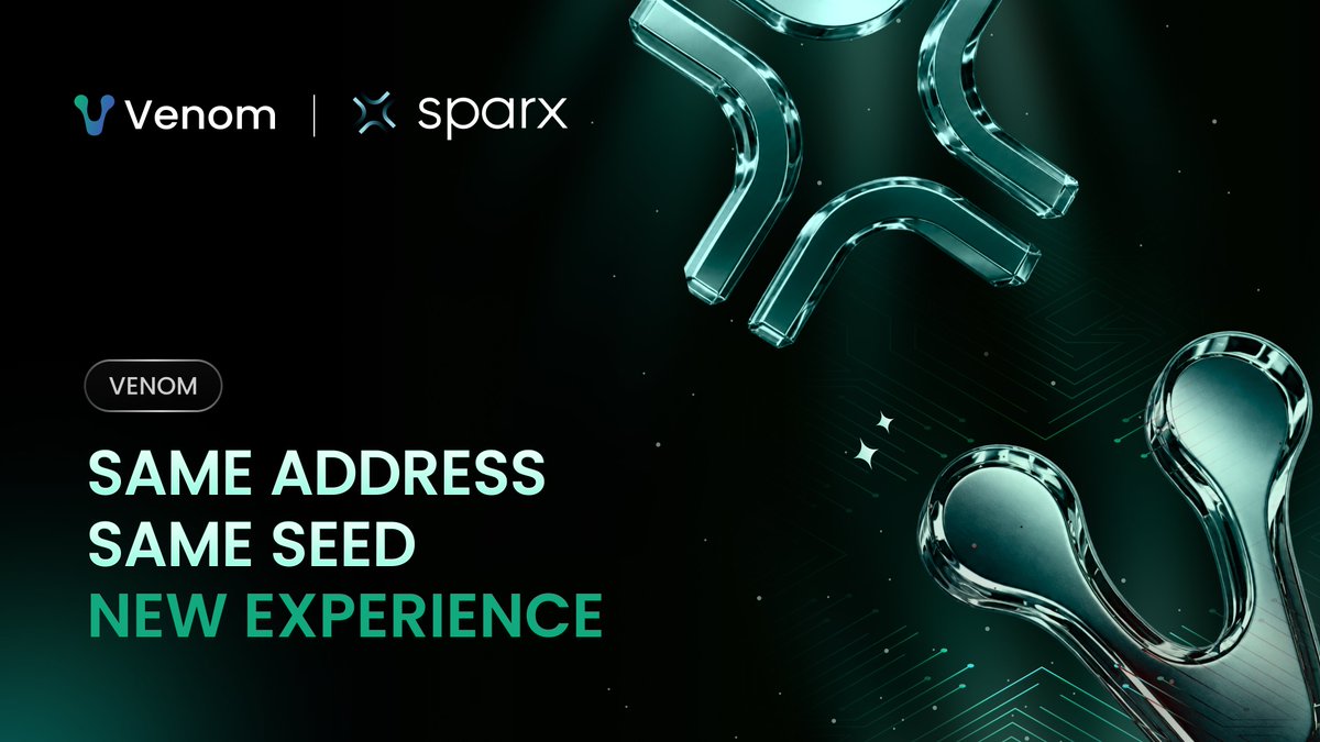 VenomFoundation's tweet photo. ⚡️ Switch to SparX: the cutting-edge wallet for Venom’s upgraded protocol ⚡️

⬇️ What's awaiting you:

• Same addresses & seed phrases
• Staking/unstaking built-in
• Unified ecosystem experience
• Better UX and architecture

📲 Download: https://t.co/5hx98MVHhJ