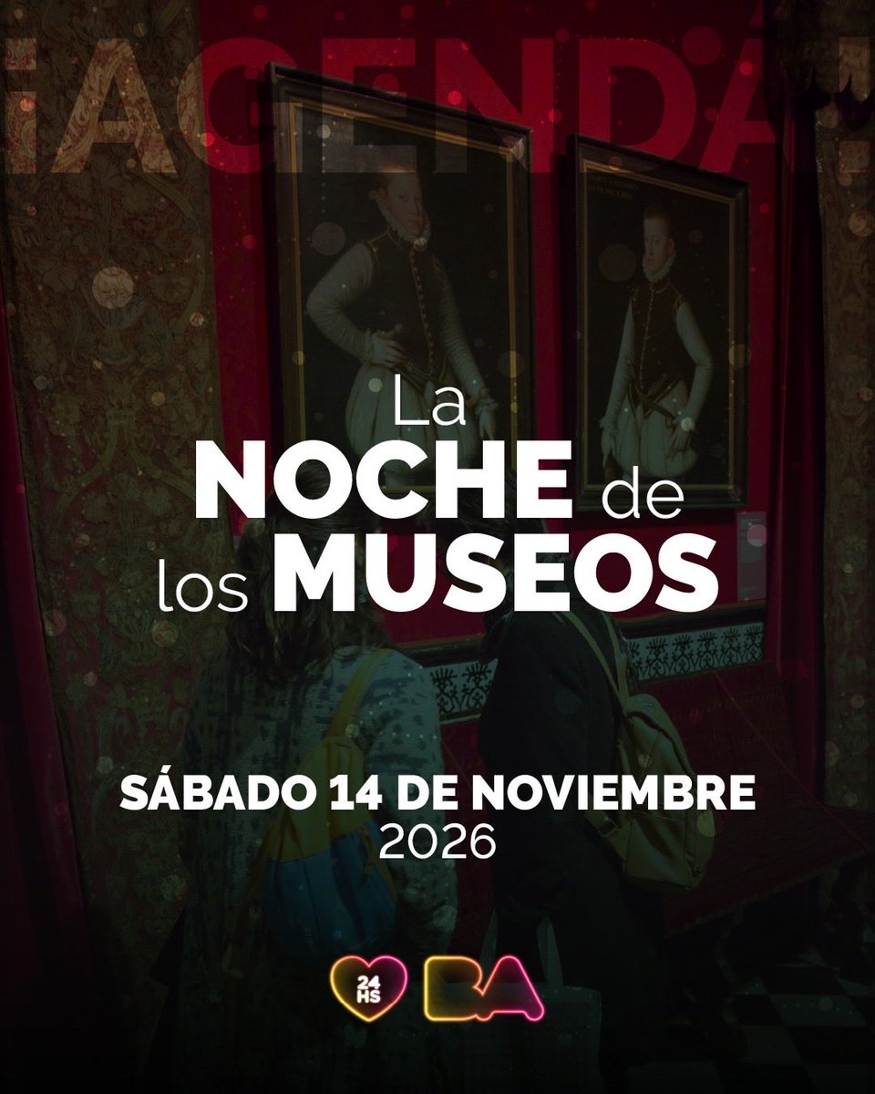 FestivalesGCBA's tweet photo. ¡Agendá la fecha!

 El 14 de noviembre vuelve La Noche de los Museos, el evento cultural más esperado de la Ciudad de Buenos Aires. https://t.co/8Yc8RrBqLx