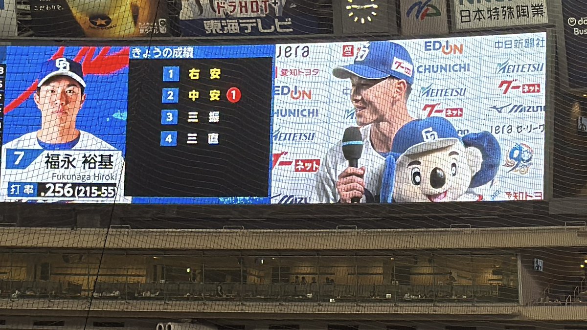 s_ichi's tweet photo. 現地より、連勝 #どらほー !

#涌井秀章
#細川成也
#福永裕基
#dragons
#ドラゴンズ https://t.co/xWnafhM024