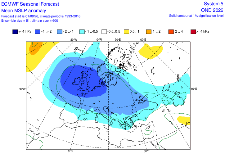 MetRyan96's tweet photo. Interesting update from ECM

Much more unsettled signal developing as we head through Autumn

Note the increasing signal for Atlantic/Greenland blocking as we get into winter, would give higher risk of colder weather

Too far out to take literally but this winter is a wildcard https://t.co/29eW0a4K1v
