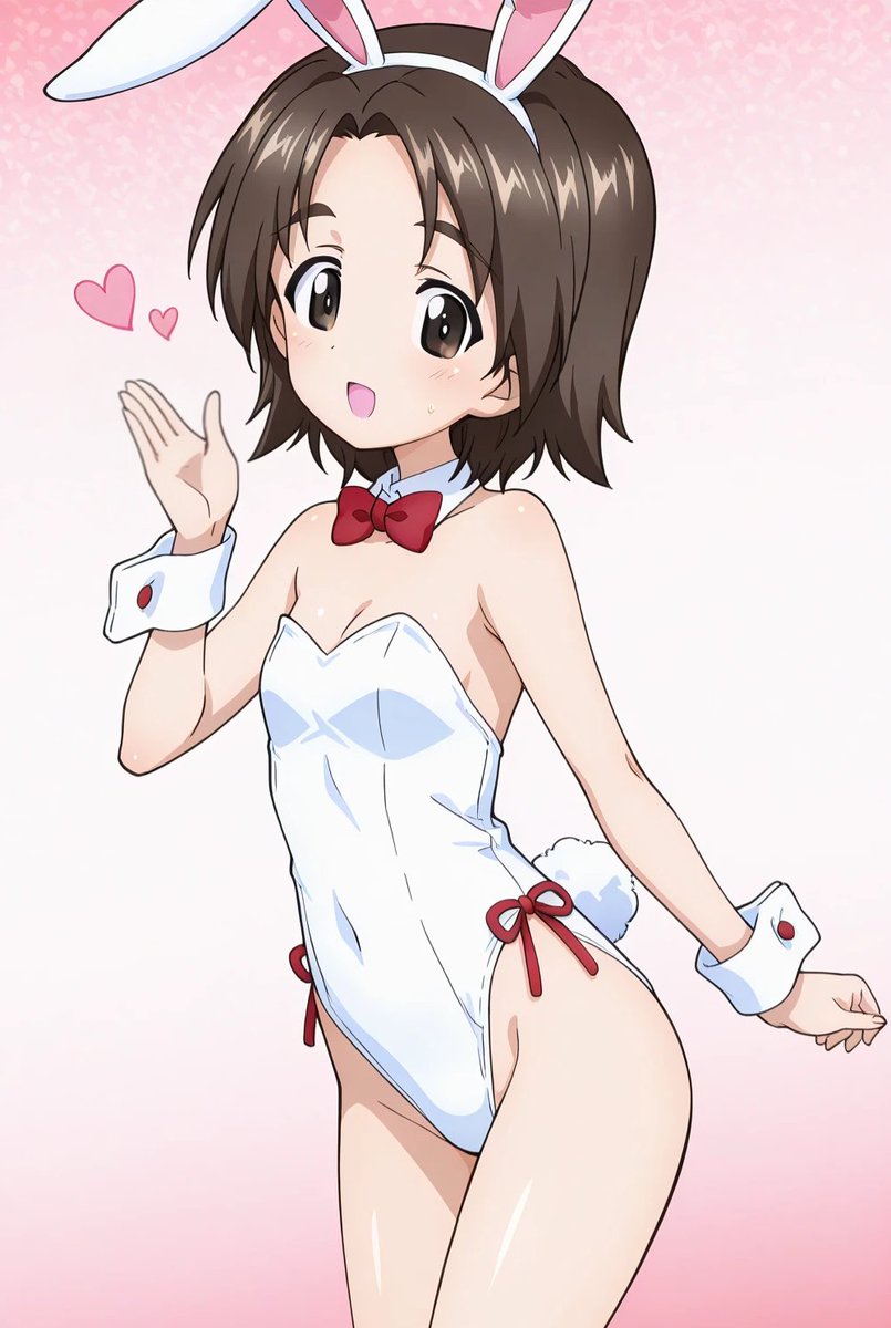 Moriki_Rin's tweet photo. #AIイラスト
#ガルパン
#garupan
#澤梓 
紅白バニーガール澤ちゃん https://t.co/Thb2tTSdf7