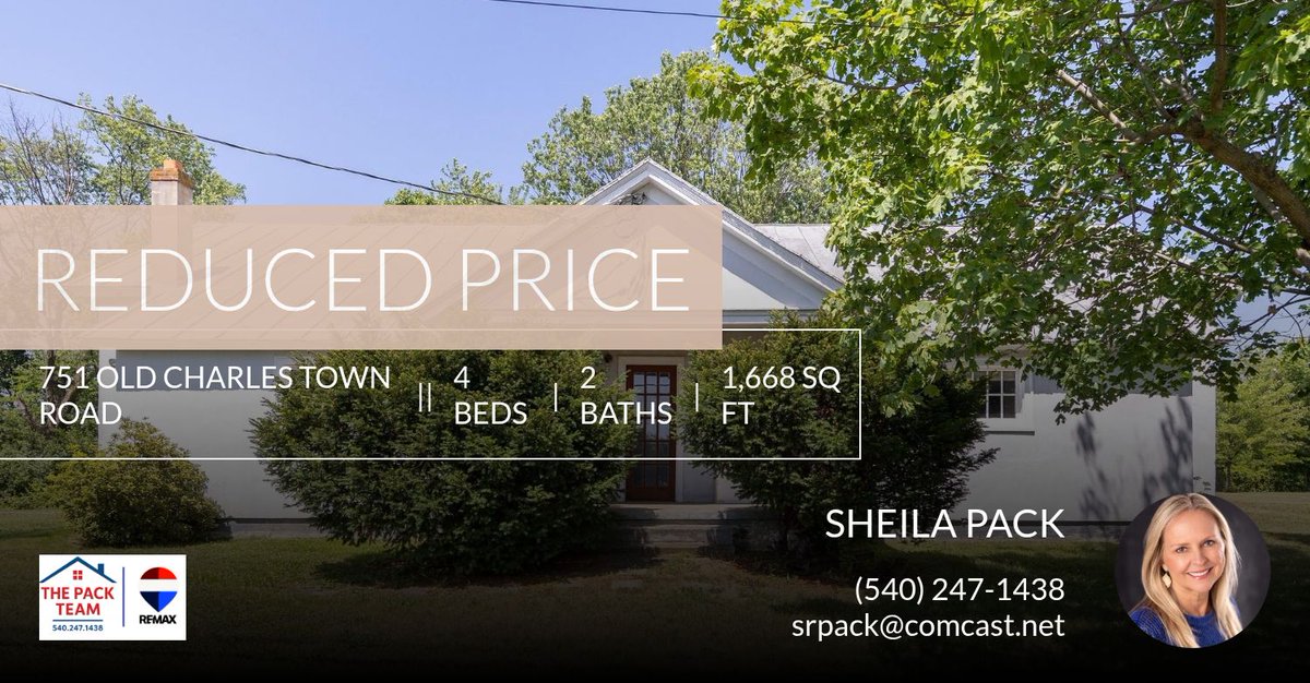 SheilaPack's tweet photo. 📍New Price 📍 This recently reduced home at 751 Old Charles Town Road in Stephenson won't last long. Reach out here or at (540) 247-1438 for more information!

#SaySheilaSaySold #VARealtor  #Winchester https://t.co/VukuUNzrH0 https://t.co/TCdjuZfmv3