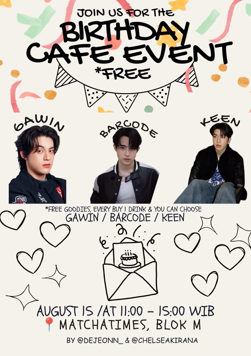Dejeonn_'s tweet photo. 𝙻𝚎𝚝'𝚜 𝙲𝚎𝚕𝚎𝚋𝚛𝚊𝚝𝚎 𝙱𝚒𝚛𝚝𝚑𝚍𝚊𝚢 𝚘𝚏 3 𝙱𝚘𝚢𝚜 𝚝𝚑𝚒𝚜 𝙰𝚞𝚐𝚞𝚜𝚝 (𝙶𝚊𝚠𝚒𝚗, 𝙱𝚊𝚛𝚌𝚘𝚍𝚎, 𝙺𝚎𝚎𝚗)
📅 15 𝙰𝚞𝚐𝚞𝚜𝚝 2026
📍𝙼𝚊𝚝𝚌𝚑𝚊 𝚃𝚒𝚖𝚎𝚜 𝙱𝚕𝚘𝚔 𝙼
⏰ 11 - 3 𝙿𝙼
#Gawin29thSharingField
#Barcode22ndSymphony
#HappyKeen21stBDayProject https://t.co/FZvMg8Yso6