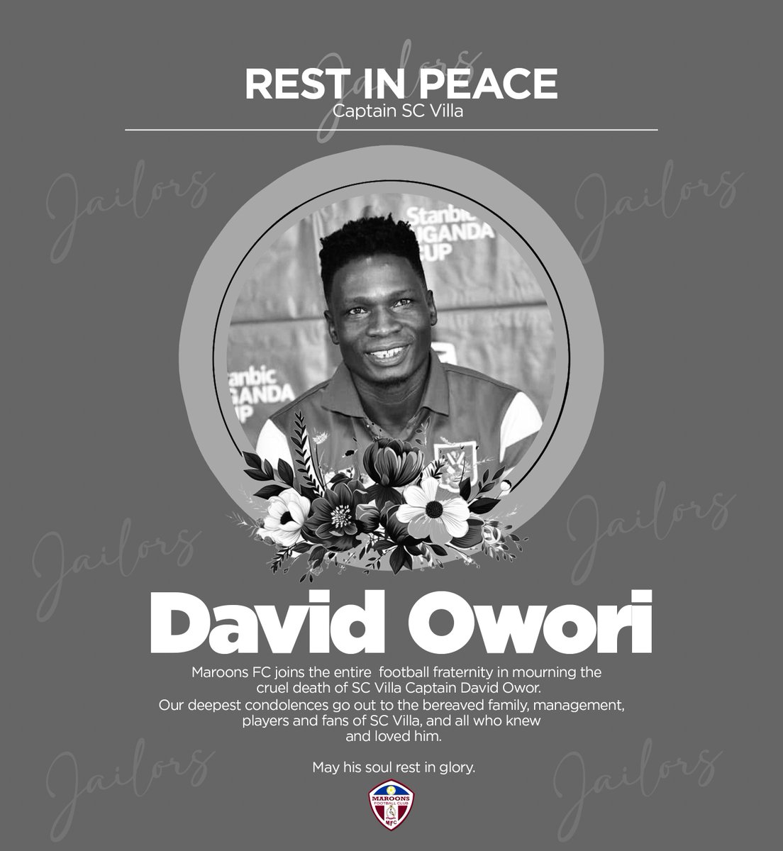OfficialMaroons's tweet photo. 🚨REST IN PEACE 🚨
@DavidOwori7 
@SCVillaJogoo https://t.co/FKTqePPVtt