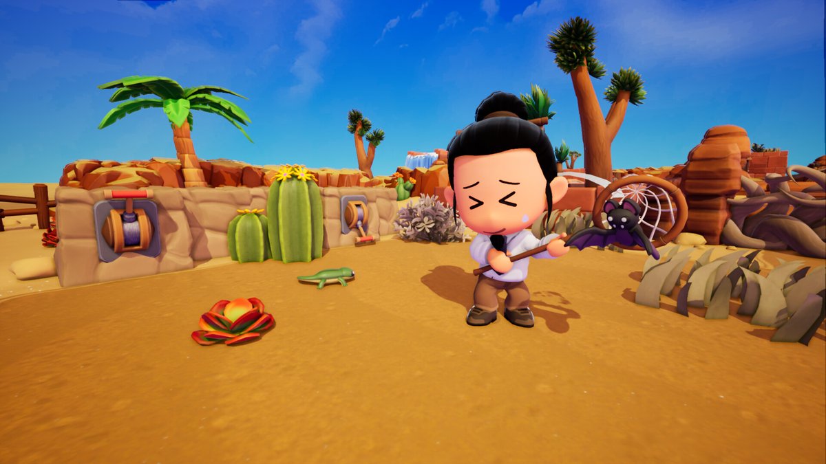 myPotatoGames's tweet photo. A cozy village simulator where a tornado destroyed most of the homes and shops, now you take it upon yourself to bring back peace and comfort to the villagers.

Mazey Village is a cozy game that you can play at your own pace. You find yourself in an Animal Crossing like world where villagers depend on you to restore the town to its former glory. Explore the nearby world, collect resources, and even adopt pet animals that will aid you on your journeys.

Rebuild homes and place decorative items from a massive catalog of furniture with tons of different styles. The game also offers many cozy activities, so decide if you want to spend your day fishing, catching critters, chatting with the townies, or even embark on adventures where you have to solve puzzles to advance.