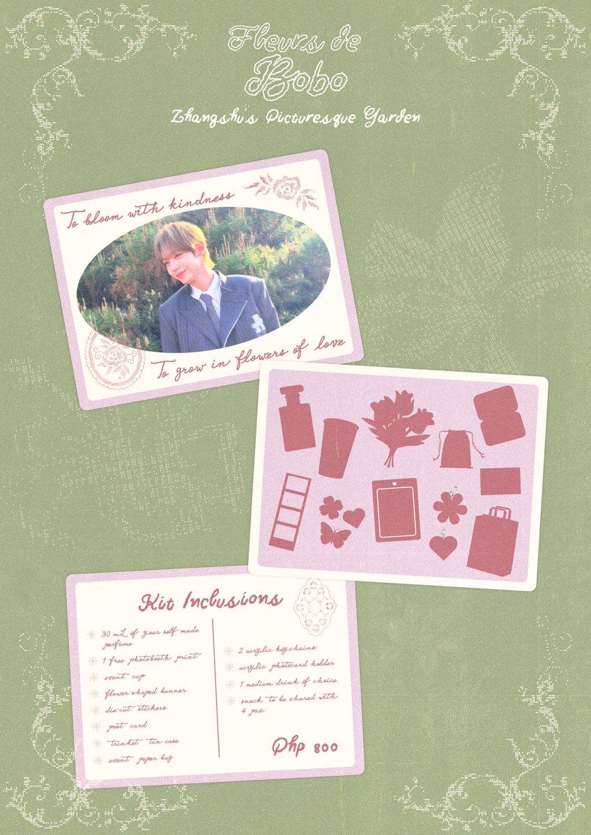 seojeoyakult's tweet photo. A tale of our story, weaved through the flowers that bloom with time 💐

seojeoyakult proudly presents:

Fleurs de Bobo: Zhangshu's Picturesque Garden - A Celebration for AHOF's Zhang Shuaibo 💚

Bask in love through each falling petal and hue, made especially for you! 🌻

Batch 1: https://t.co/MAOK8MVbdG
Batch 2: https://t.co/FkxEDX58ei

#FleursdeBobo
#BloomingWithShuaibo
#SHUAIBO #장슈아이보