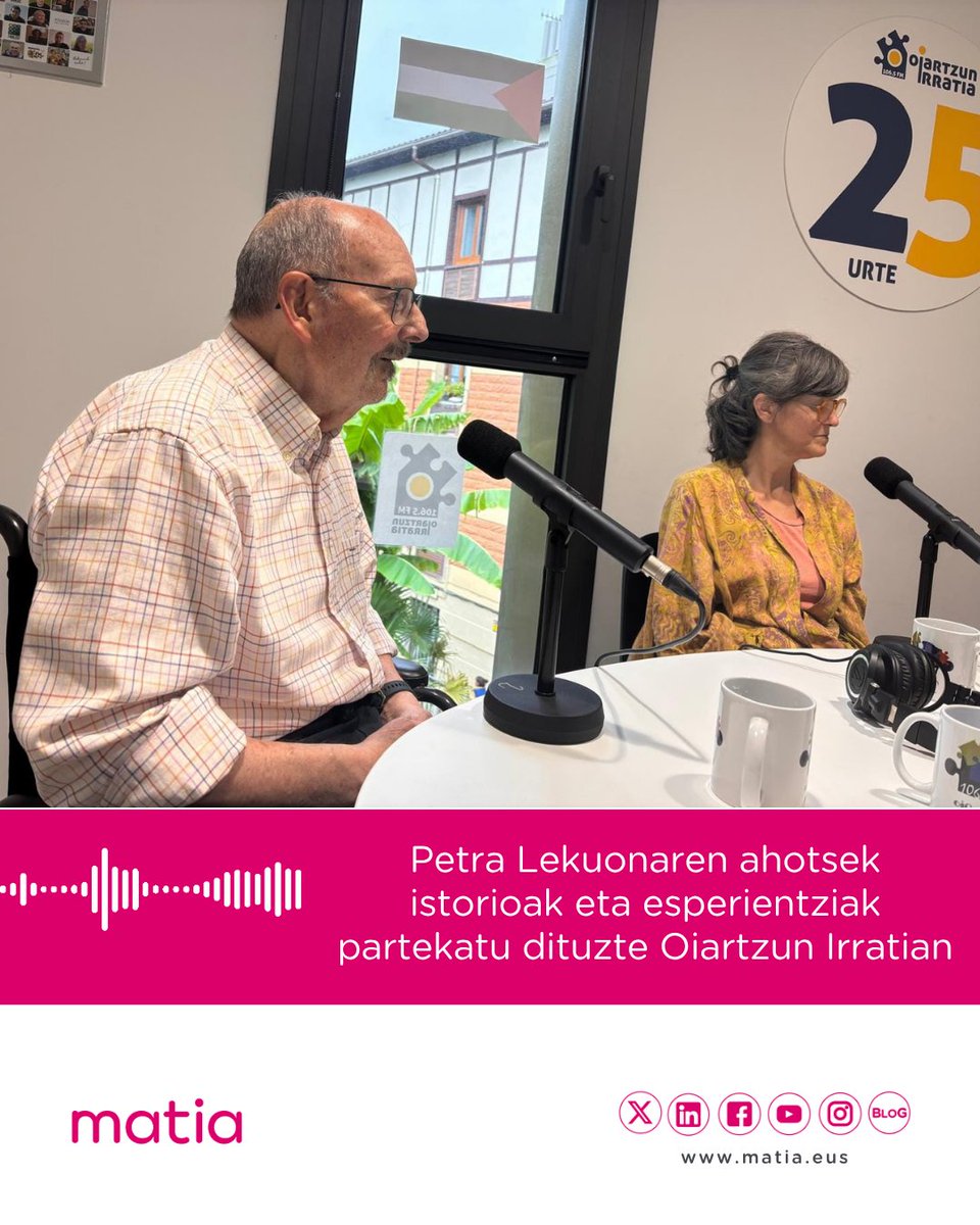 MatiaFundazioa's tweet photo. 🎙️ Las historias compartidas unen generaciones.

Personas de #PetraLekuona, junto a #AitonEtxe y #Zaintzadi, han participado en #HERRIMATUZ, el podcast de @oiartzunirratia, respondiendo a las preguntas de niños y niñas de Oiartzun. 🤝📻

🎧 Escúchalo aquí: https://t.co/88MDz1Yd3f https://t.co/VIZDSzYM6F