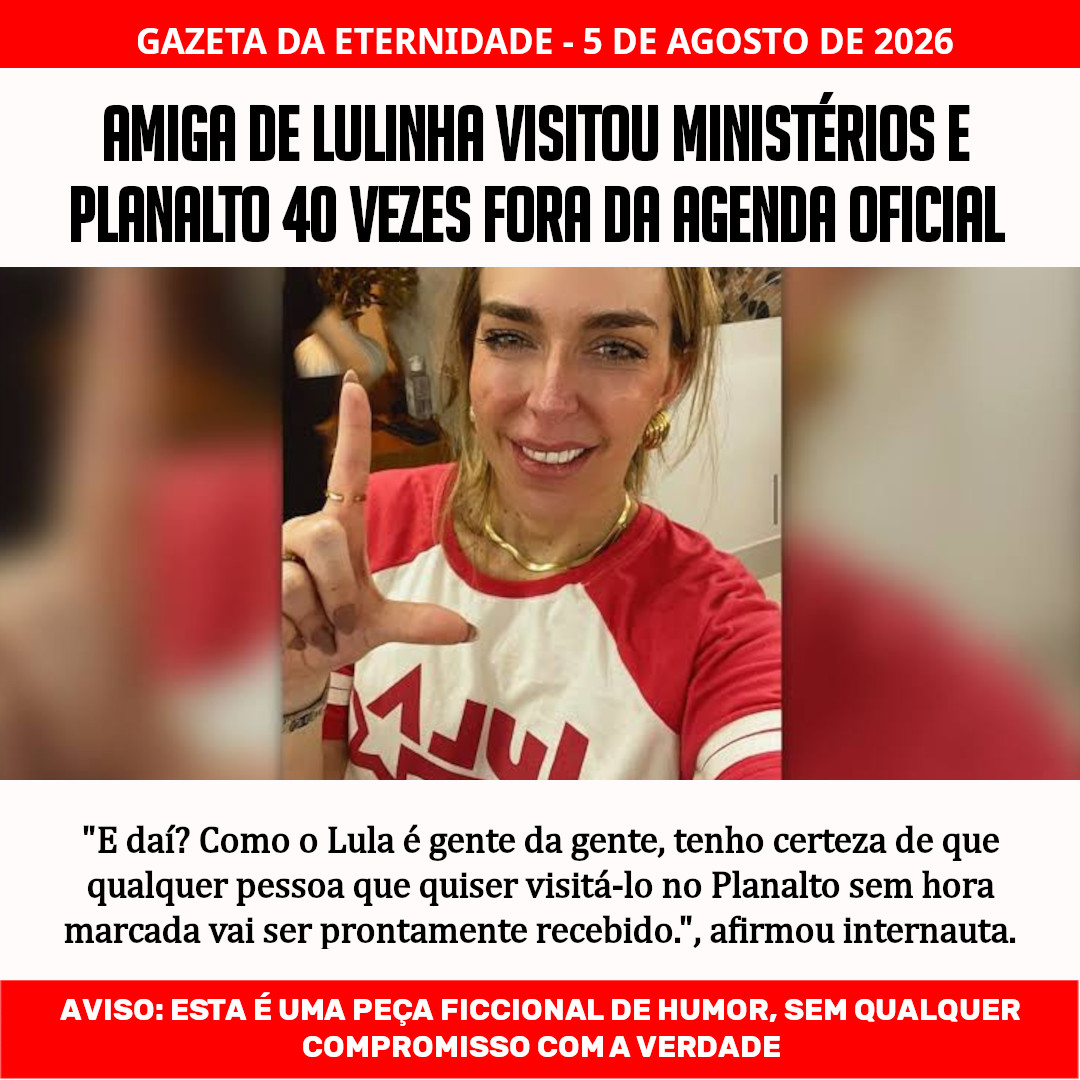 gazeta_da's tweet photo. Amiga de Lulinha visitou ministérios e Planalto 40 vezes fora da agenda oficial

#humor #gazetadaeternidade #lulinha #traficoinfluencia #luchsinger https://t.co/D0QRQVagXb