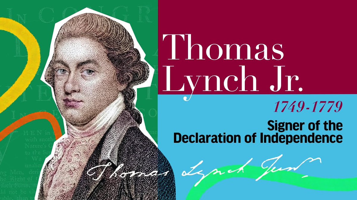 ConstitutionCtr's tweet photo. At just 26, Thomas Lynch Jr. was one of the youngest signers of the #DeclarationofIndependence, and the #BermudaTriangle plays a role in his story.
Learn more: https://t.co/qDbqrA5G5z
#OurStoryContinues https://t.co/ryqYhKboCO