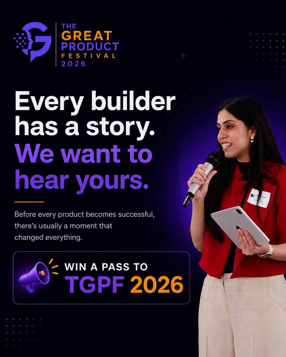 wipindia's tweet photo. Win a pass to #TGPF2026 🚀
Share your builder journey on LinkedIn: • One experience that changed how you build • A lesson you've carried forward • Why you want to attend TGPF this September
Use #RoadToTGPF 
The best stories will be featured and top entries win free passes. https://t.co/lcjrXaTimq