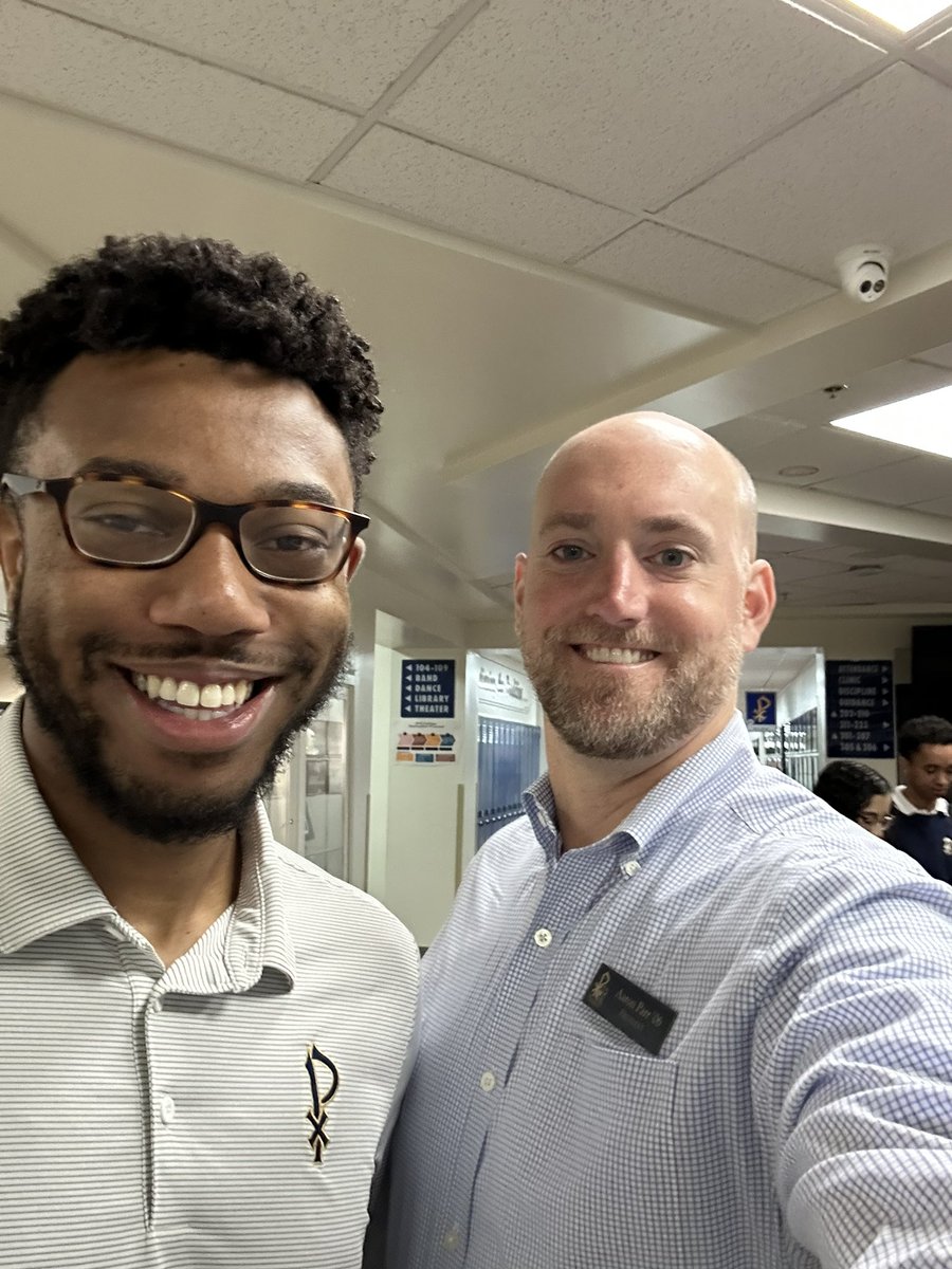 coachAParr's tweet photo. Proud moment! First day of teaching for my former player Lance Bridges. So excited to have Lance in the building with me forming these young people! https://t.co/deuSEq0OAf
