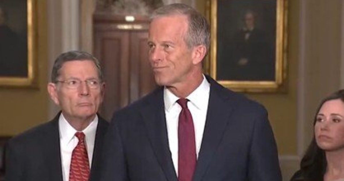 gatewaypundit's tweet photo. Worthless RINO John Thune Must Resign After He Refuses to Pass SAVE Act Misses Deadline to Secure US Elections

Link in the comment section. https://t.co/iSwu51CFRI