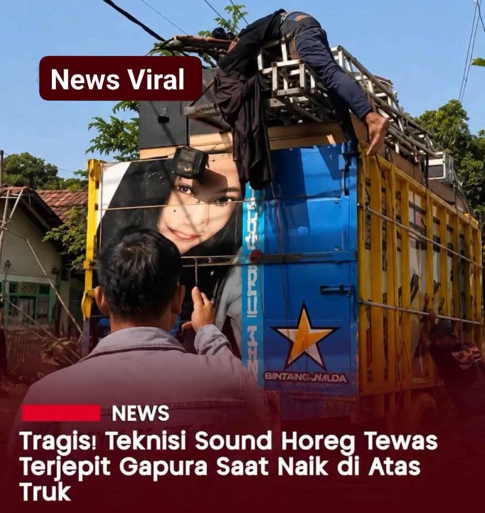 AH27802154's tweet photo. Seorang teknisi sound horeg
meninggal dunia dalam kecelakaan
tragis di Desa Candijati,
Kec. Arjasa, Kab, Jember.

Korban diduga berada di bagian
atas belakang truk sound horeg usai
melakukan pengecekan perangkat.
Saat kendaraan di bawah gapura beton,
tubuhnya terjepit gapura. https://t.co/bYSloXO7Q4