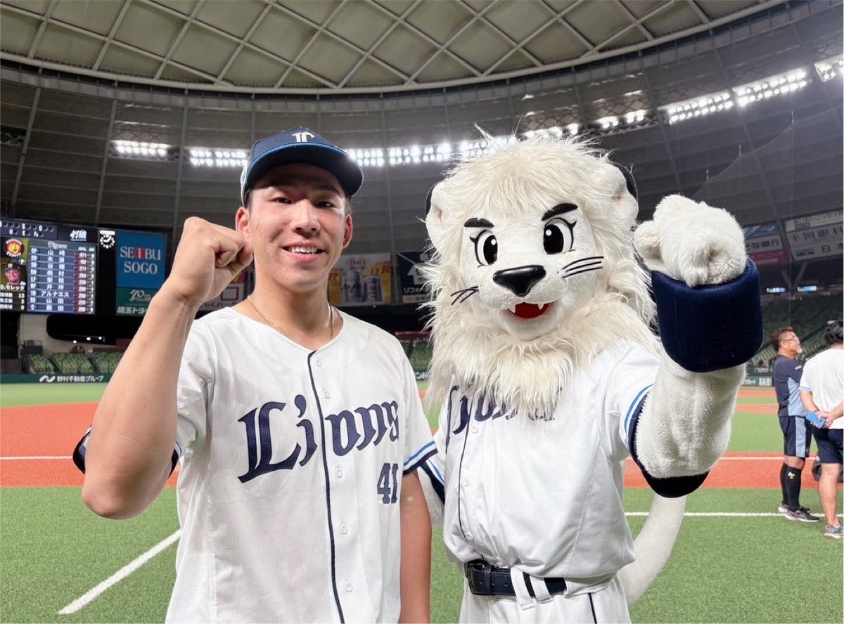 lions_lina's tweet photo. ファーム•リーグライオンズビクトリー！
きょうのわかじし インタビューは
1かいを9きゅうで おさえた
なりた はるせとうしゅ です♪
ナイス ピッチングでした☆
あしたも レオがベルーナドームで
みんなをまってま〜す！
#seibulions #埼玉西武ライオンズ https://t.co/J6fQqjrK3H