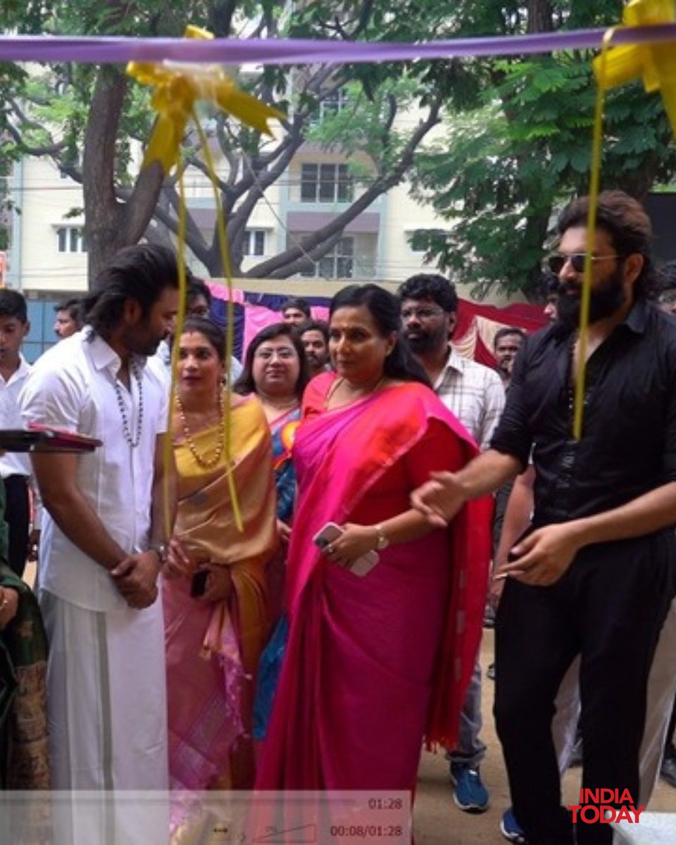 IndiaToday's tweet photo. Actor Dhanush has donated a newly constructed three-storey concrete building to a School in Chennai, where he studied from LKG to Class 10. Built at his own expense, the new structure replaces an older roofed building and has been named the "Dhanush Block."

The building was inaugurated on Wednesday in the presence of Dhanush, his schoolmate and cinematographer Kumaran, members of the 1999 batch, and his sisters, Karthika Devi and Vimalageetha.

In an emotional moment, Dhanush touched the feet of his former teachers to seek their blessings and posed for photographs with them. Kumaran and his wife, Lakshmi Krupa, who were also Dhanush's classmates from LKG through Plus Two, attended the ceremony.

#Dhanush #Chennai #Education #TamilCinema #ITPhotoblog