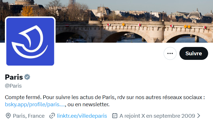 mtwit75's tweet photo. C'est incompréhensible que le compte X de la Ville de Paris soit toujours inactif sur X, par décision unilatérale d'Anne Hidalgo, tandis qu'Emmanuel Grégoire et ses principaux adjoints communiquent sur ce réseau ; certains y ont même ouvert leur compte depuis l'élection. https://t.co/uHBlvHPNOp