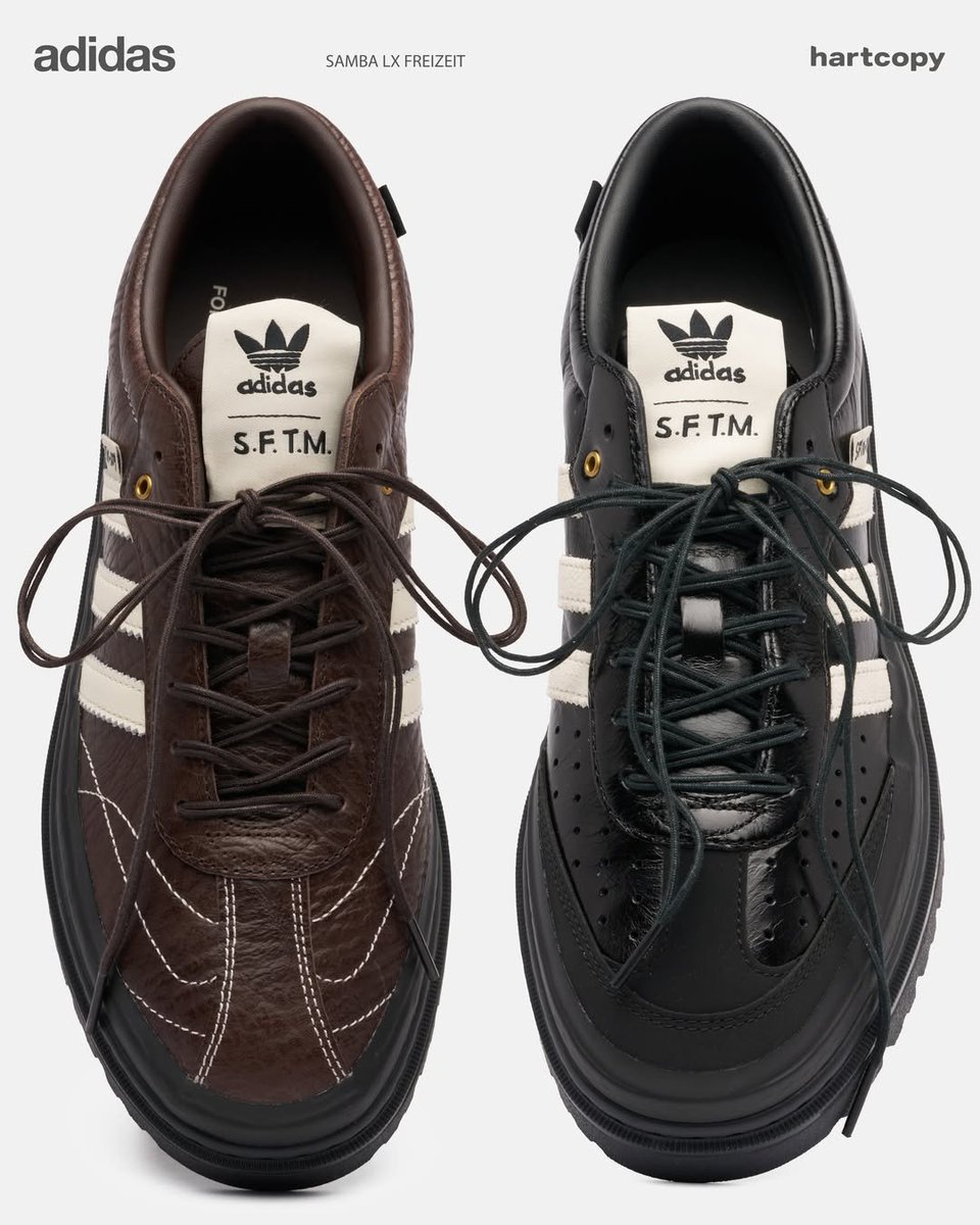 cheirlotte's tweet photo. GILAA GANTENG BENER.. Adidas samba x SFTM ini cakep banget sih, naksir yang brown 🤎🖤 https://t.co/aQ93W25u7f