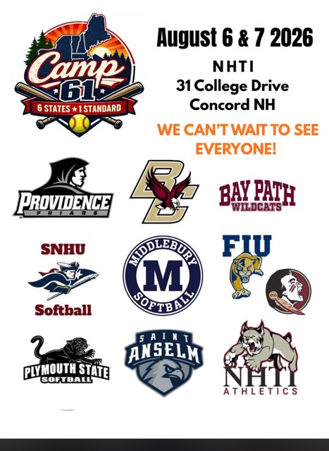 Tempy2029's tweet photo. Super Excited to be traveling to Concord, New Hampshire today to join the Camp 61 tomorrow. I love getting opportunities like these to grow from!

@PrepSoftball
@los_stuff @LineDsoftball @SunilSportsNews @SoftbalAmerica @ExtraInningSB @SoftballRecruit @KaylaLombardo11
@CoastRecruits @BradyVernon @IHartFastpitch
@UWAA_United
@NEEliteSoftball  @AddisonDeroche 
@PCfriarsoftball @KelseyChrist221
@BC_Softball @CoachKrysiak
@STAHawksSB @SNHU_Softball 
@FSU_Softball @Coach_Alameda