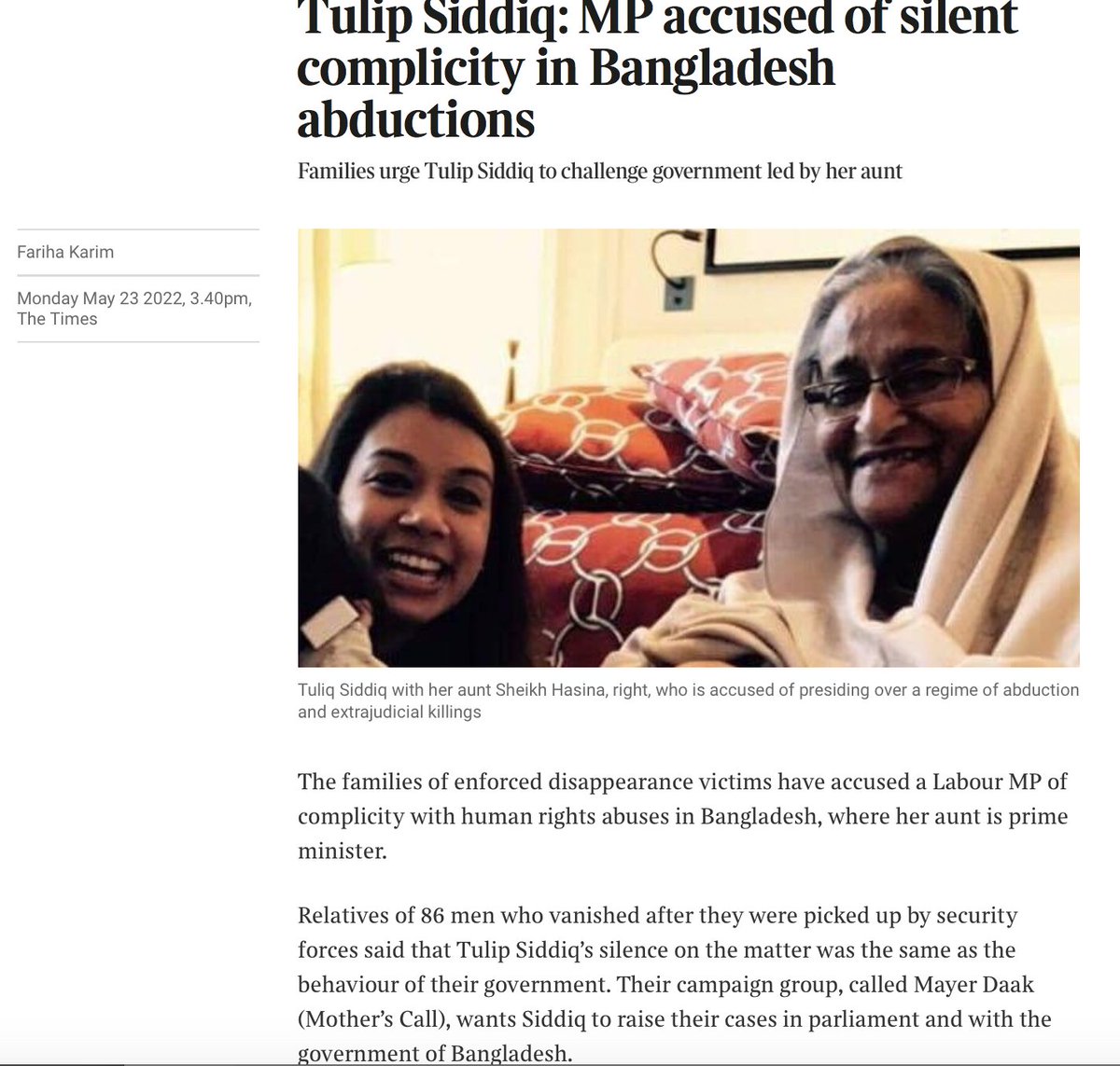Gurujuish's tweet photo. @SandyofSuffolk @thetimes Not *this* Tulip Siddiq, shurely. https://t.co/m2NyrVNhkL