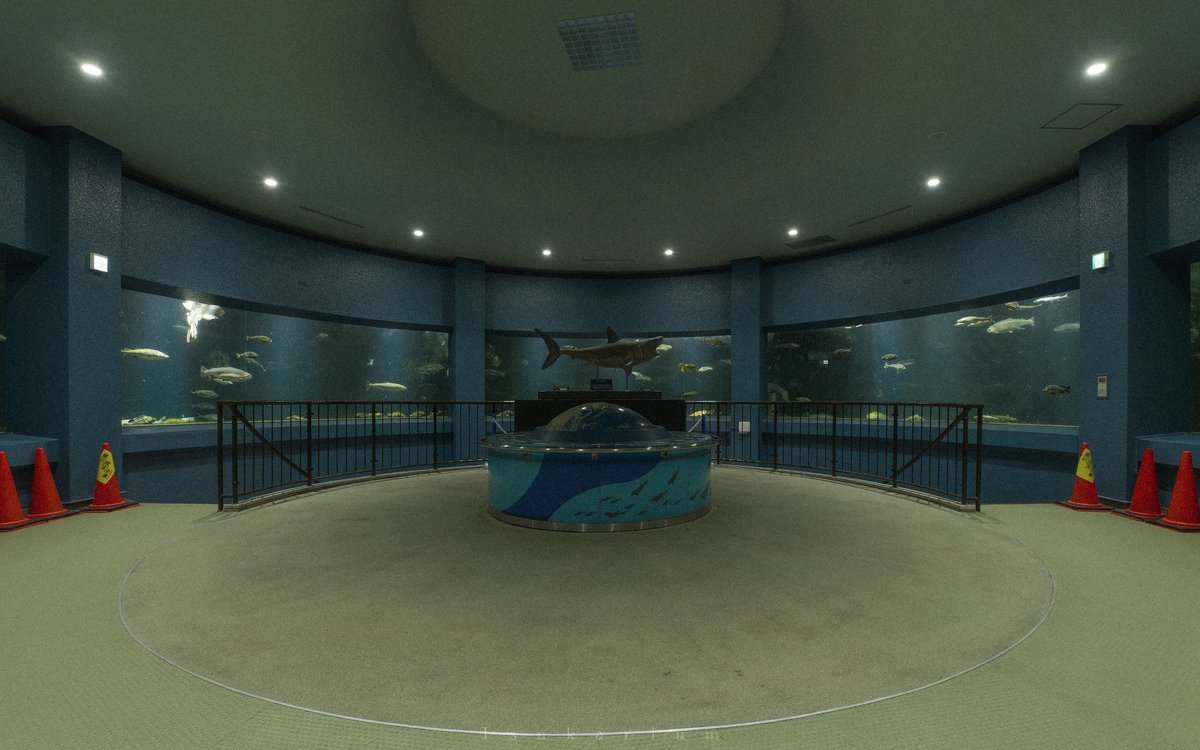 tsukarium's tweet photo. 水族館の大きな空間でふと自分以外誰もいなくなった時、リミナルスペース的な魅力を強く感じる時がある https://t.co/FdcgwnXGMx