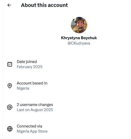 CoolEvvie's tweet photo. A few more scammers posing as "Ukrainian soldiers" to RMB.
#Fellas, you know what to do!

https://t.co/WLp7KH3puT (Nigeria)
https://t.co/ijDSyjCfZH (Nigeria)
https://t.co/A0L1RE8Xtr (Africa)
https://t.co/qd7iwN4C0U (Nigeria) https://t.co/qWASuGEkC1